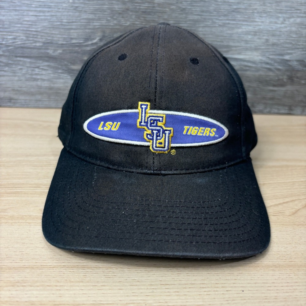 Vintage LSU Tigers Hat Cap Strap Back Black‎ Adjustable Top of the World